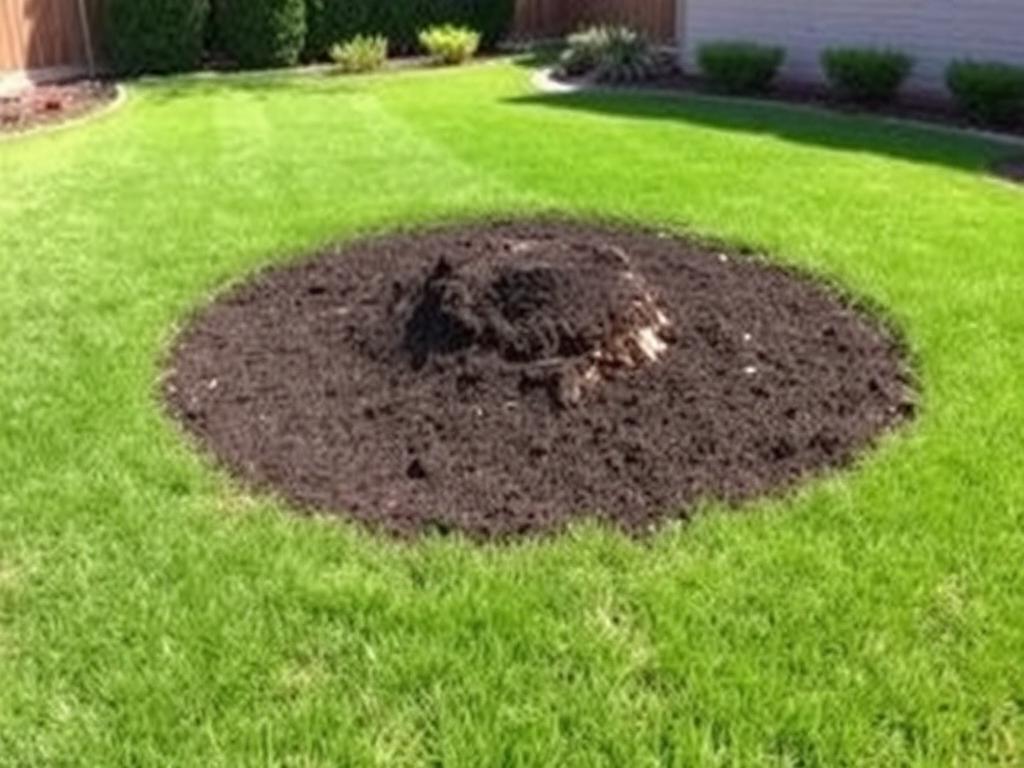 Clean yard after professional stump removal in Atlanta, Georgia
